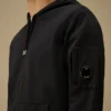 Leichtes Fleece-Kapuzensweatshirt mit Reißverschluss und „Lens“-Motiv