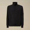 Leichtes Fleece-Sweatshirt mit halbem Reißverschluss und Lens-Print