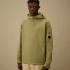 Leichtes Fleece-Sweatshirt mit halbem Reißverschluss und Lens-Print