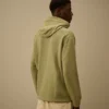 Leichtes Fleece-Sweatshirt mit halbem Reißverschluss und Lens-Print