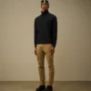 Leichtes Fleece-Sweatshirt mit halbem Reißverschluss und Lens-Print