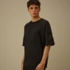 Leichtes Kurzarm-Sweatshirt aus Fleece