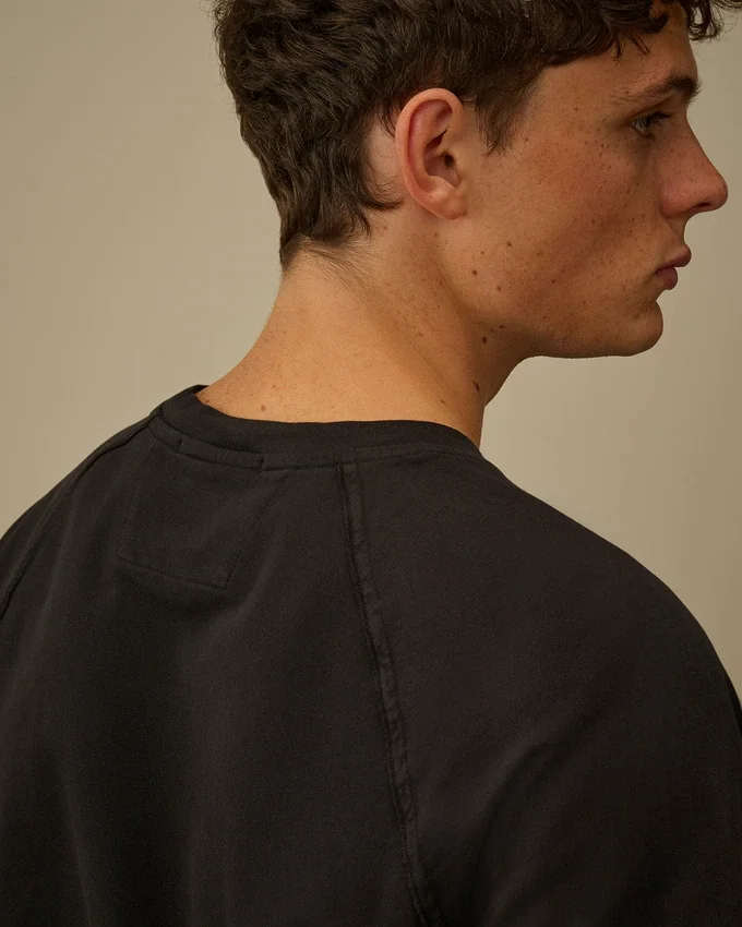 Leichtes Kurzarm-Sweatshirt aus Fleece