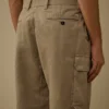 Lockere Cargohose aus Baumwollgabardine