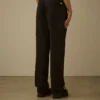 Lockere Hose aus Baumwollgabardine