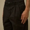 Lockere Hose aus Baumwollgabardine