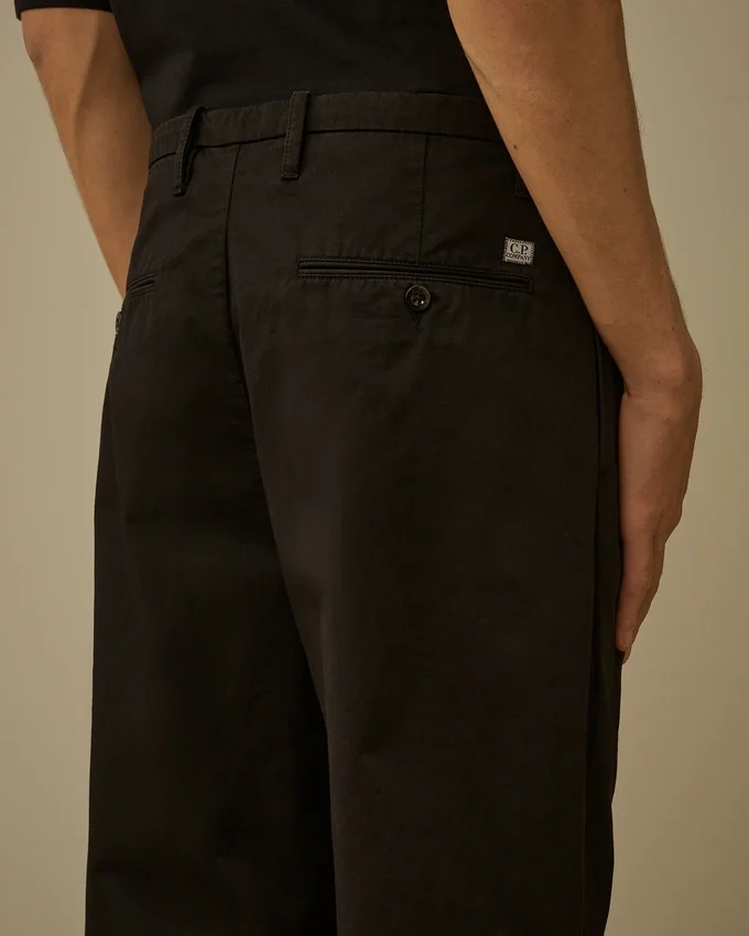 Lockere Hose aus Baumwollgabardine