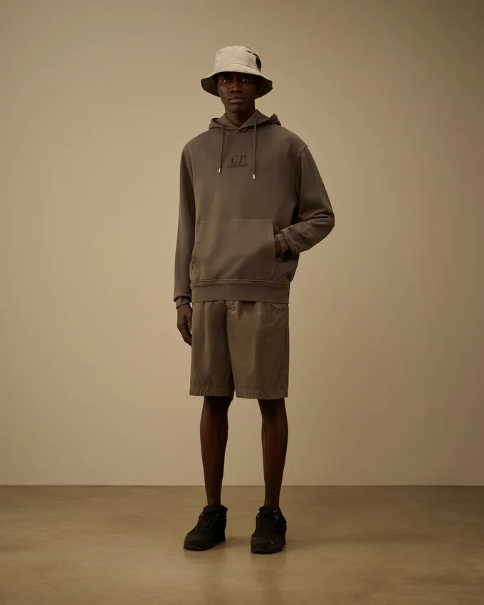 Lockere Pinces-Shorts aus Baumwollgabardine