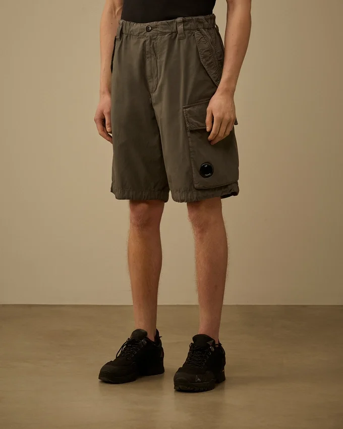 Lose Cargo-Shorts aus Baumwoll-Ripstop mit Linsen