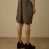 Lose Cargo-Shorts aus Baumwoll-Ripstop mit Linsen