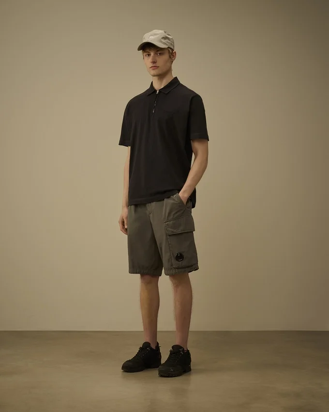 Lose Cargo-Shorts aus Baumwoll-Ripstop mit Linsen