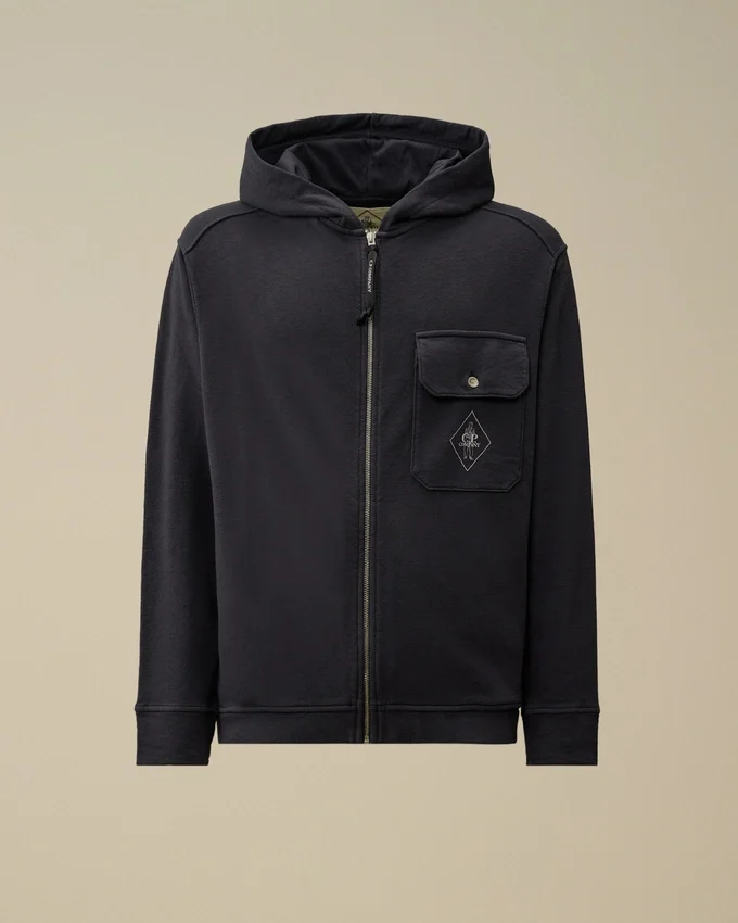 Malfilè Fleece-Kapuzen-Sweatshirt mit Reißverschluss