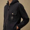 Malfilè Fleece-Kapuzen-Sweatshirt mit Reißverschluss