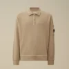 Malfilè-Fleece-Sweatshirt mit halbem Reißverschluss und Linsenmotiv