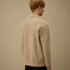 Malfilè-Fleece-Sweatshirt mit halbem Reißverschluss und Linsenmotiv