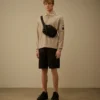 Malfilè-Fleece-Sweatshirt mit halbem Reißverschluss und Linsenmotiv
