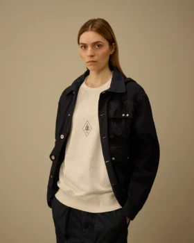 Malfilè Fleece-Sweatshirt mit kurzen Ärmeln