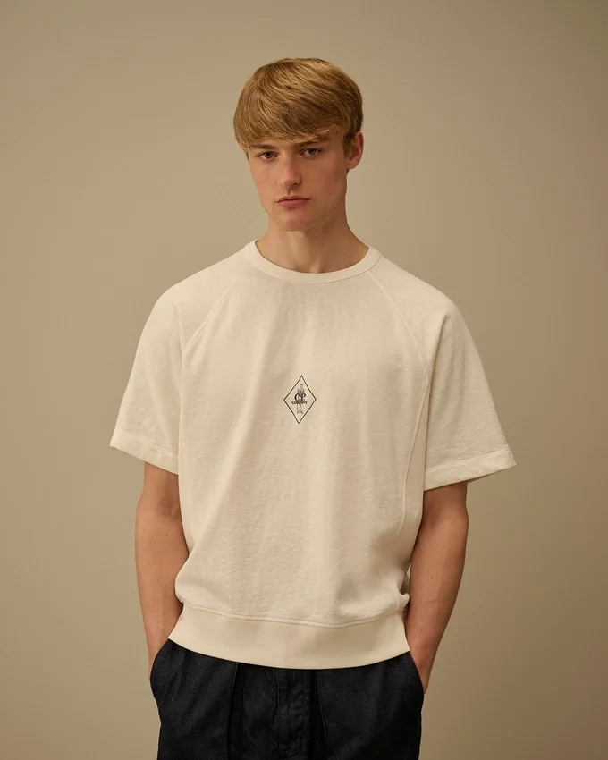 Malfilè Fleece-Sweatshirt mit kurzen Ärmeln