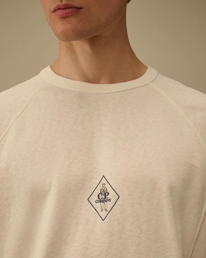 Malfilè Fleece-Sweatshirt mit kurzen Ärmeln