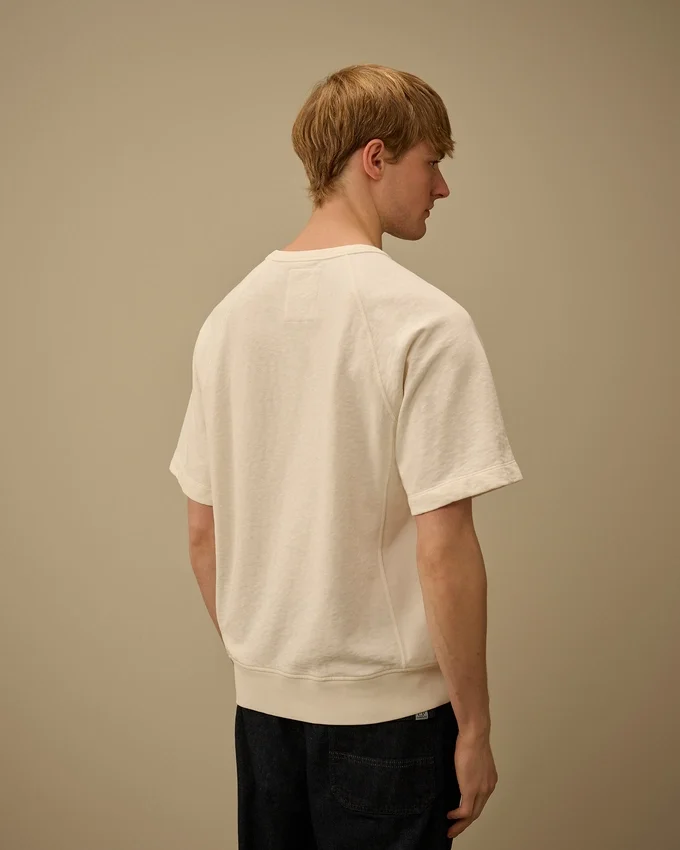 Malfilè Fleece-Sweatshirt mit kurzen Ärmeln