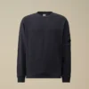 Malfilè Fleece-Sweatshirt mit Rundhalsausschnitt und Linsen-Motiv