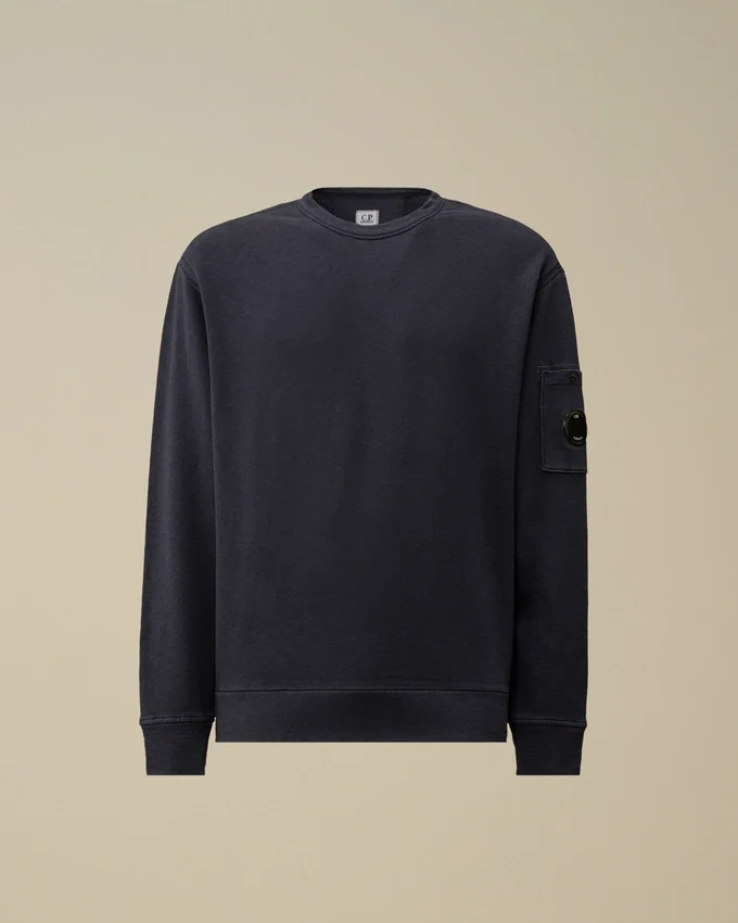 Malfilè Fleece-Sweatshirt mit Rundhalsausschnitt und Linsen-Motiv