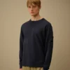 Malfilè Fleece-Sweatshirt mit Rundhalsausschnitt und Linsen-Motiv