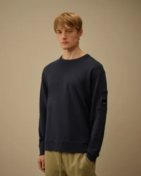 Malfilè Fleece-Sweatshirt mit Rundhalsausschnitt und Linsen-Motiv