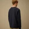 Malfilè Fleece-Sweatshirt mit Rundhalsausschnitt und Linsen-Motiv