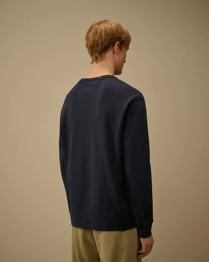 Malfilè Fleece-Sweatshirt mit Rundhalsausschnitt und Linsen-Motiv