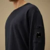 Malfilè Fleece-Sweatshirt mit Rundhalsausschnitt und Linsen-Motiv