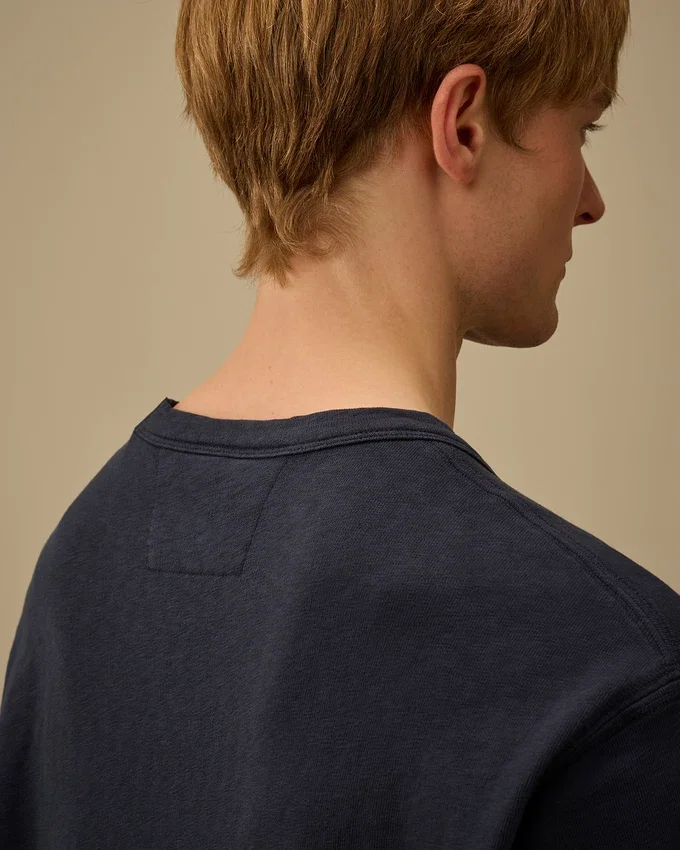 Malfilè Fleece-Sweatshirt mit Rundhalsausschnitt und Linsen-Motiv