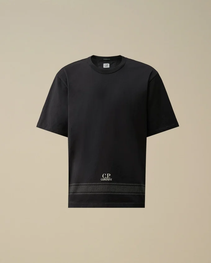 Mercerisiertes Jersey 30/2, gezwirntes Kurzarm-Hemd mit Stickerei