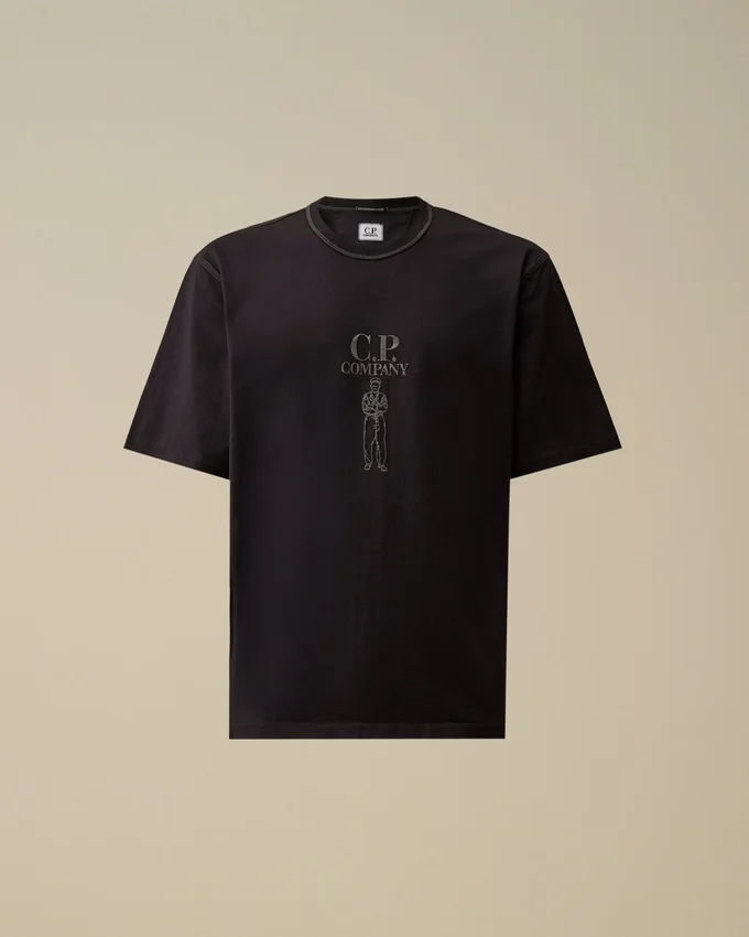 Mercerisiertes Jersey 30/2, gezwirntes Kurzarm-Logo-Hemd