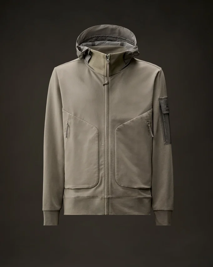 Metropolis Series: Kapuzen-Sweatshirt aus Stretch-Fleece