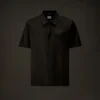 Metropolis Series – Kurzarm-Polo mit halbem Reißverschluss aus merzerisiertem Jersey