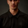 Metropolis Series – Kurzarm-Polo mit halbem Reißverschluss aus merzerisiertem Jersey