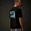 Metropolis Series: Kurzarm-T-Shirt aus merzerisiertem Jersey mit aufgedrucktem Logo