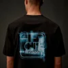 Metropolis Series: Kurzarm-T-Shirt aus merzerisiertem Jersey mit aufgedrucktem Logo
