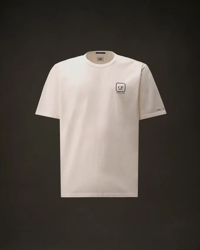 Metropolis Series: Kurzarm-T-Shirt aus merzerisiertem Jersey mit aufgedrucktem Motiv