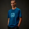 Metropolis Series: Kurzarm-T-Shirt aus merzerisiertem Jersey mit Emblem