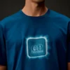 Metropolis Series: Kurzarm-T-Shirt aus merzerisiertem Jersey mit Emblem