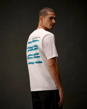 Metropolis Series – Kurzarm-T-Shirt aus merzerisiertem Jersey mit Grafikdruck