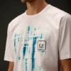 Metropolis Series: Kurzarm-T-Shirt aus merzerisiertem Jersey mit grafischem Logo