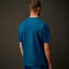 Metropolis Series – Kurzarm-T-Shirt aus merzerisiertem Jersey mit gummiertem Logo-Aufnäher