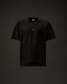 Metropolis Series: Kurzarm-T-Shirt aus merzerisiertem Jersey mit Logo auf der Brust