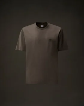 Metropolis Series: Kurzarm-T-Shirt aus merzerisiertem Jersey mit Logo auf der Brust