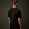 Metropolis Series: Kurzarm-T-Shirt aus merzerisiertem Jersey mit Logo auf der Brust