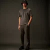 Metropolis Series: Kurzarm-T-Shirt aus merzerisiertem Jersey mit Logo auf der Brust