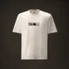 Metropolis Series: Kurzarm-T-Shirt aus merzerisiertem Jersey mit Stickerei auf dem Rücken